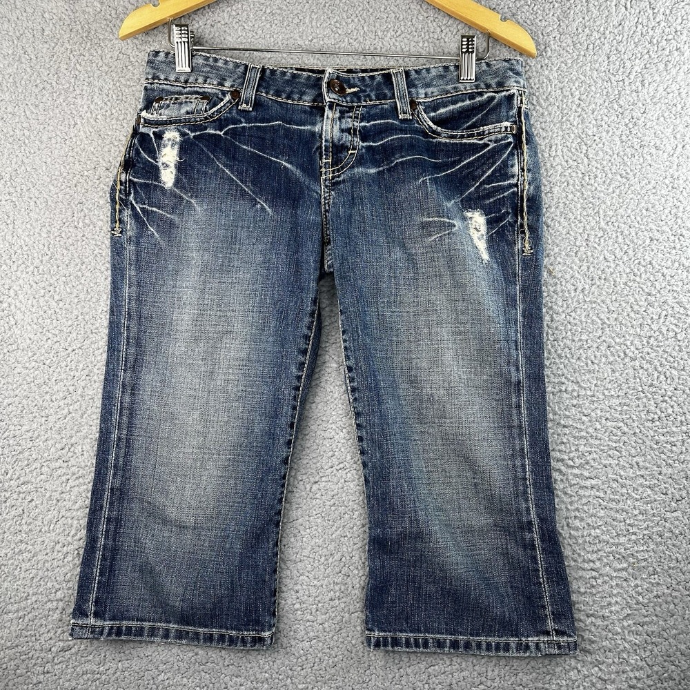 BKE Buckle Jeans Womens 26‎ Blue Crop Madison Low Rise Flap Pocket